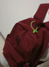 新款NY聯(lián)名書(shū)包男日系初中女生高中生大容量雙肩包簡(jiǎn)約純色背包潮 酒紅色 曬單實(shí)拍圖