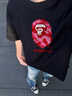 BAPE POLK官方波爾克聯(lián)名系列潮牌經(jīng)典正品猿人頭半袖上衣男女同款短袖T恤 黃色 2XL  建議160-180 曬單實(shí)拍圖