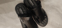 奧康時(shí)尚沙灘鞋男牛皮軟底透氣上班舒適涼鞋黑色39碼 曬單實(shí)拍圖