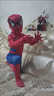 凌卡戚蜘蛛俠衣服兒童連體緊身衣男孩玩具男童套裝表演萬(wàn)圣節COS服 新款蜘蛛+頭套 140碼(身高130-140cm) 曬單實(shí)拍圖