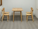 蕭眾實(shí)木餐桌椅組合家用小戶(hù)型北歐長(cháng)方形橡木現代簡(jiǎn)約餐廳吃飯桌子 120*70單桌+四椅（路易斯原色） 曬單實(shí)拍圖
