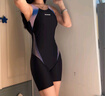 速安視SWANS泳衣女式連體平角專(zhuān)業(yè)訓練保守大碼顯瘦游泳館專(zhuān)用泳裝 M 曬單實(shí)拍圖