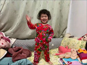 迪士尼（Disney）東北大花兒童睡衣春秋嬰兒衣服男女童寶寶套裝棉綢人造棉家居服潮 熱售紅色 90 身高80-90cm年齡2-3歲 曬單實(shí)拍圖