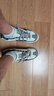 三葉草（Adidas）男女休閑鞋 RETROPY E5時(shí)尚舒適boost緩震透氣運動(dòng)鞋 灰白綠 44 曬單實(shí)拍圖