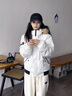 舒芳蝶（shufangdie）冬裝羽絨棉服女款2025冬季新款加厚棉衣大毛領(lǐng)派克服韓系情侶棉襖 米白色 M 曬單實(shí)拍圖
