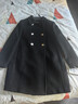 朗姿羊毛復古高級感法式中長(cháng)款大衣冬季新款顯瘦黑色毛呢外套 黑色 L 曬單實(shí)拍圖