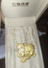 六福珠寶足金婚嫁金豬黃金項鏈豬牌套鏈結婚送禮 計價(jià) HIG30090A 11.56克(含工費543元) 曬單實(shí)拍圖