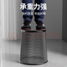 百家好世 家用金屬網(wǎng)垃圾桶無(wú)蓋12L圓形黑色客廳衛生間臥室鐵絲網(wǎng)辦公紙簍 曬單實(shí)拍圖