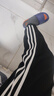 阿迪達斯 （adidas）運動褲男秋季防風休閑衛(wèi)褲健身跑步運動褲 黑白收腿褲 3XL 曬單實拍圖