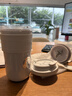 膳魔師（THERMOS）榨汁杯榨汁機小型便攜制冷水杯果汁機水杯一體家用果蔬可充電果汁杯冰沙機奶昔機攪拌杯打汁隨行杯 【長(cháng)效制冷】冬雪白 曬單實(shí)拍圖