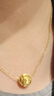 行金銀中足金999貓眼金珠項鏈掛墜轉運珠墜子生日禮物 送女友 貓眼珠吊墜 克重多退少補 約0.85g（單吊墜約12mm） 曬單實(shí)拍圖