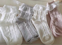 尼多熊嬰兒襪子夏季薄款棉襪女寶寶蕾絲花邊網(wǎng)眼松口襪兒童公主襪WZ-167 曬單實(shí)拍圖