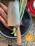 十八子作非遺手工鍛打復合鋼竹葉刃刀具 超凡大師二代菜刀 斬切刀J8284 曬單實(shí)拍圖