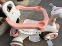 貝趣兒童三輪車(chē)1-3歲腳踏車(chē)寶寶遛娃神器嬰兒推車(chē)溜溜車(chē)三合一手推車(chē) 【安全護欄+靠背+轉向手推桿】 粉 推騎兩用0-6歲溜娃小孩自行車(chē) 曬單實(shí)拍圖