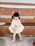 G.DUCKKIDS寶寶秋裝套裝小公主連衣裙周歲女寶禮服甜美上衣裙子秋季嬰兒衣服 白色連衣裙+白色毛衣 兩件套 80 cm 曬單實(shí)拍圖