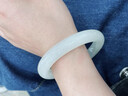 侗秘新疆和田玉手鐲女老料羊脂白玉平安鐲女士福鐲送媽媽禮物附證書(shū) 正圈 內徑60mm 曬單實(shí)拍圖