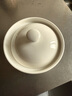 京東京造 燉盅 陶瓷湯碗蒸蛋燕窩輔食碗家用帶蓋贈勺子純白460ml 曬單實(shí)拍圖