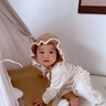 貝娜茜嬰兒帽子秋冬季寶寶毛線(xiàn)帽嬰幼兒針織帽護耳保暖秋冬天加厚男女小 大耳熊-咖色 5-18個(gè)月（42-47.5CM） 曬單實(shí)拍圖