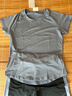 VICTORIATOURIST瑜伽服女大碼運動(dòng)套裝夏季速干衣訓練服寬松健身服跑步短袖藍L 曬單實(shí)拍圖