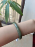 京鑒青海料和田玉湖水綠手鐲老料晴水細條女玉鐲少女旺夫玉鐲青玉玉石 內徑54mm 曬單實(shí)拍圖
