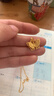 中銀億金花絲蝴蝶黃金項鏈女古法足金吊墜掛墜生日中秋節禮物送女友老婆 古法花絲蝴蝶吊墜+足金鏈-活動(dòng)款【金重約5.2g】 曬單實(shí)拍圖