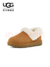 UGG秋季女士時(shí)尚舒適茸茸毛圈口平底休閑樂(lè )福鞋懶人毛毛鞋1119002 CHE | 栗色 37 曬單實(shí)拍圖