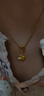 中國黃金（CHINA GOLD）黃金四葉草項鏈女款足金幸運草吊墜鎖骨教師節生日禮物送女友老婆 【今/次日達】四葉草吊墜+S925鏈 約0.75g 曬單實(shí)拍圖