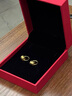 中國黃金（CHINA GOLD）小蠻腰黃金耳環(huán)女款足金路路通耳圈飾品教師節生日禮物送女友老婆 小蠻腰耳環(huán) 約0.55g 曬單實(shí)拍圖