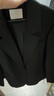 尚都比拉氣質(zhì)通勤西裝女秋季免打理寬松小西服高智感休閑外套 黑色  L  曬單實(shí)拍圖