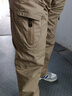 工裝褲男寬松多口袋直筒褲中老年人松緊褲子純棉爸爸裝長(cháng)褲寬松男 土黃色 XL 推薦150-170斤 曬單實(shí)拍圖