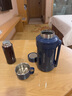 摩飛電器（Morphyrichards）電熱水壺便攜式燒水壺旅行熱水壺燒水杯真空保溫壺不銹鋼保溫瓶大容量戶(hù)外 MR6061 1L 輕奢藍 曬單實(shí)拍圖