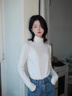 名創(chuàng  )優(yōu)品（MINISO）半高領(lǐng)打底衫女秋冬季2025爆款德絨內搭長(cháng)袖女上衣氣質(zhì)高級感女裝 【加絨半高領(lǐng)】白色 M 160  (新一代升級工藝) 曬單實(shí)拍圖