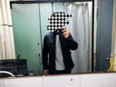 皮爾卡丹頭層牛皮真皮皮衣男式皮夾克立領(lǐng)短款機車(chē)外套休閑皮衣針織 單款 M 曬單實(shí)拍圖