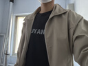 卡圖弛日系復古翻領(lǐng)飛行員夾克男春秋季寬松潮流高街休閑工裝上衣服外套 卡其色 XL 曬單實(shí)拍圖