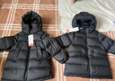 保姆鵝  兒童羽絨服寶寶中長款護(hù)臉加厚鴨絨外套防風(fēng)保暖童裝冬裝 炭黑 120 曬單實(shí)拍圖