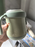FGA富光兒童保溫杯寶寶吸管杯鴨嘴學(xué)飲杯316L不銹鋼喝水壺水杯子綠色 曬單實(shí)拍圖