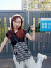 Chiecu Kscbn輕奢包包女款雙肩包女時(shí)尚旅行背包印花帆布書(shū)包情人節生日禮物黑色【送老婆送女友送媽媽】 曬單實(shí)拍圖