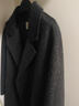 伊芙麗蔣欣代言【鎮店爆款】駝絨桑蠶絲高級雙面毛呢外套羊毛大衣女冬季 暗灰 L 135-145斤 曬單實(shí)拍圖