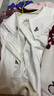 紫涵（ZIHAN）紫涵刺繡娃娃領(lǐng)白色襯衫女秋季淑女寬松顯瘦長(cháng)袖純棉襯衣 白色 L 曬單實(shí)拍圖