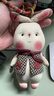KORSBERRY包包掛件復古手工娃娃布藝玩偶禮物鑰匙扣車(chē)掛 黃小兔包包掛件 曬單實(shí)拍圖