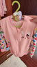 七語(yǔ)欣童裝女童套裝春秋裝兒童套裝新款洋氣女孩寶寶休閑外套褲子兩件套 粉色 100 (適合身高90-100cm) 曬單實(shí)拍圖