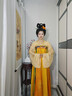 重回漢唐長(cháng)安渡原創(chuàng  )唐制齊胸破裙套裝國風(fēng)漢服女款春夏 上淺黃下橘黃齊胸套裝/預售45天 L 165 曬單實(shí)拍圖