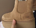 UGG秋季女士休閑舒適純色厚底雪地靴煙囪時(shí)尚切爾西短靴 1134526 CHE | 栗色 36 曬單實(shí)拍圖