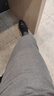 威可多（VICUTU）男士西裝褲商務(wù)正裝西服褲羊毛修身直筒長(cháng)褲 深灰 33 曬單實(shí)拍圖