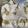 童泰（TONGTAI）嬰兒套裝春秋季純棉寶寶衣服兒童家居服內衣上衣高腰褲子黃色80cm 曬單實(shí)拍圖