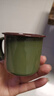 搪瓷杯老式茶缸子軍綠水經(jīng)典洗漱帶蓋子鐵馬克（可定制 軍綠6cm無(wú)蓋100毫升 白酒專(zhuān)用 曬單實(shí)拍圖
