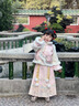 安妮優(yōu)兒（Anneyol）馬面裙女童漢服冬季2025新款古裝兒童秋冬裝國風(fēng)加厚旗袍裙拜年服 粉色 140 曬單實(shí)拍圖