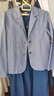 無(wú)印良品（MUJI）女式漢麻棉襯衫式夾克女長(cháng)袖外套25年夏季西裝小西服女裝BD0ZZC5S 煙熏藍色 S （155/80A） 曬單實(shí)拍圖