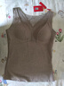 貓人（MiiOW）女士保暖背心羊毛蠶絲發(fā)熱加厚罩杯一體蕾絲性感收副乳打底衣 曬單實(shí)拍圖