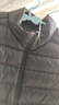 迷你巴拉【三防】男女童防風(fēng)保暖連帽羽絨服寶寶撞色羽絨馬甲 黑色90001 160 曬單實(shí)拍圖